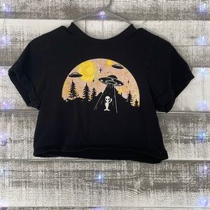 cropped tee, junior xs, cotton material